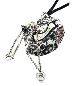 Repurposed Gucci Reversible Skull Charm Sterling Silver Necklace ~Limited Edition
