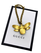 Load image into Gallery viewer, Repurposed X~Large *Very Rare* Gucci Bee Charm Statement Necklace