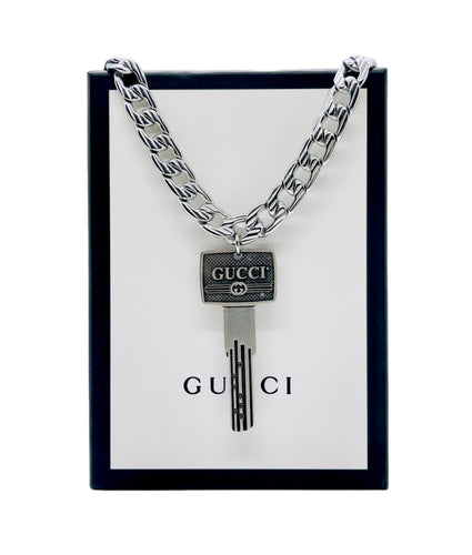 Repurposed X~Large Rare Gucci Key Charm Necklace