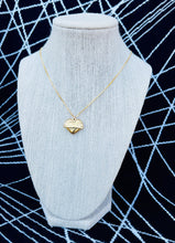 Load image into Gallery viewer, Repurposed Gucci Hardware Tag and Heart Charm Necklace
