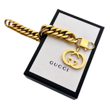 Load image into Gallery viewer, Repurposed 1990’s Interlocking GG Gucci Charm Chunky Bracelet