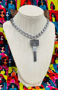 Repurposed X~Large Rare Gucci Key Charm Necklace