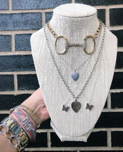 Load image into Gallery viewer, Repurposed Small Gucci Heart Sterling Silver Charm Necklace