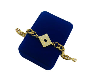 Repurposed Louis Vuitton Love Letter Charm Bracelet