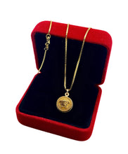 Load image into Gallery viewer, Repurposed Versace Medusa Hardware Charm Necklace