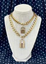 Load image into Gallery viewer, Repurposed Large Louis Vuitton Hardware Charm *Convertible* Necklace/ Bracelet