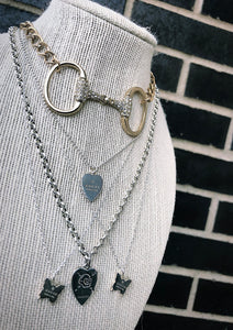Repurposed Small Gucci Heart Sterling Silver Charm Necklace