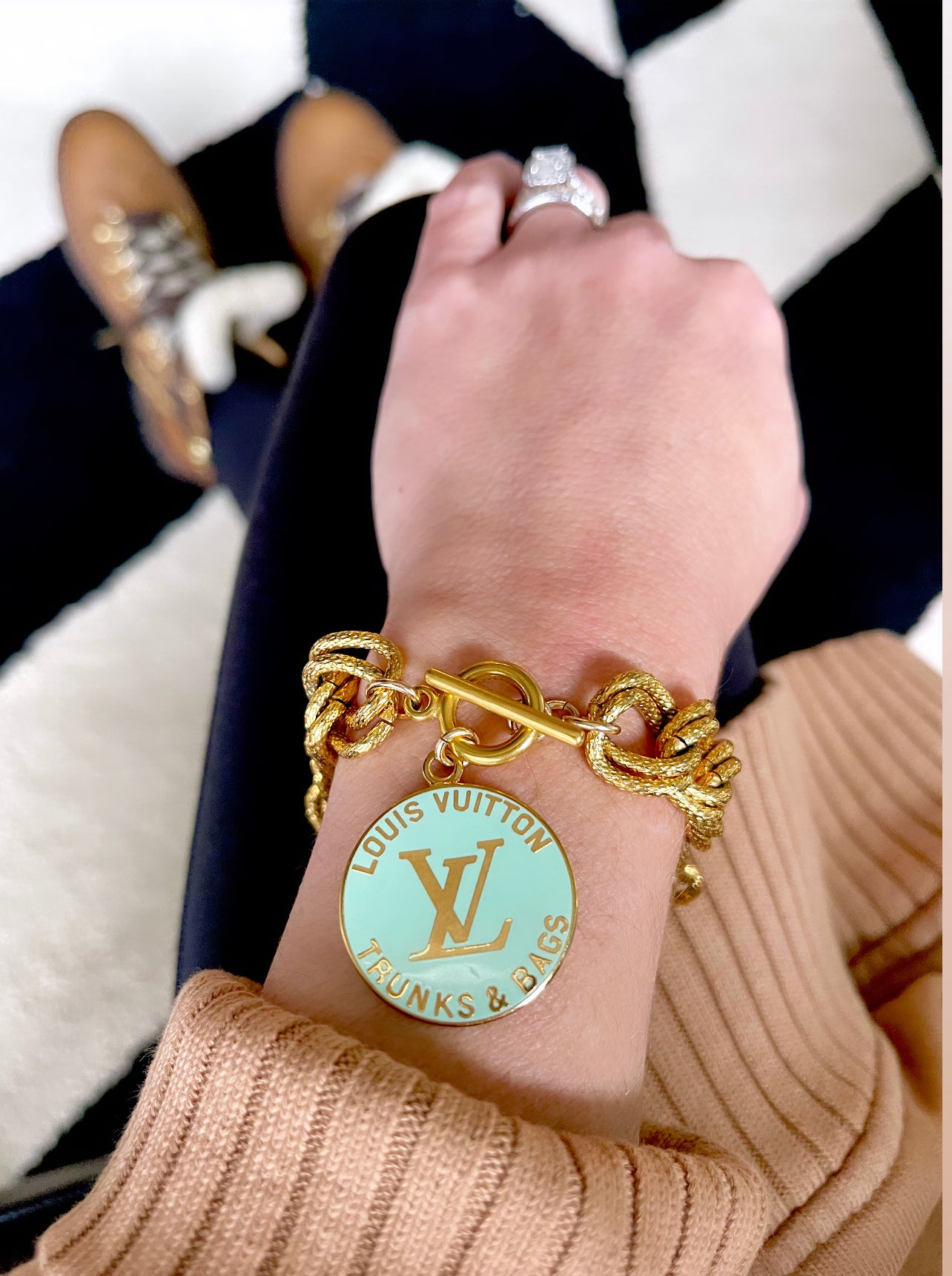 Louis Vuitton, Jewelry, Louis Vuitton Trunks Bags Charm Bracelet
