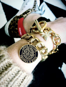 Repurposed Louis Vuitton Trunks & Bags Vintage Bracelet