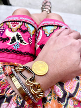 Load image into Gallery viewer, Repurposed Gucci Coin Charm Carabiner Vintage Bracelet