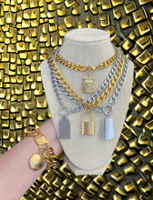 Load image into Gallery viewer, Repurposed Large Louis Vuitton Disc Charm *Convertible* Necklace/Bracelet