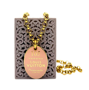 *Very Rare* Repurposed Limited Edition: X~Large Powder Pink Louis Vuitton 105 Omotesando Charm Necklace