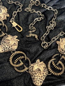 Repurposed Gucci Keychain Clasp & Bee Charm Bracelet