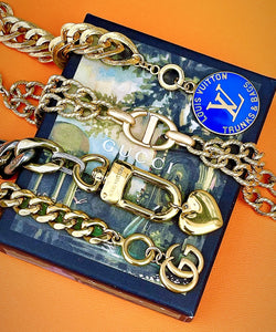 Repurposed Interlocking GG Gucci Charm Bracelet