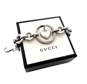 Repurposed Gucci Ring & Floating Heart Bracelet