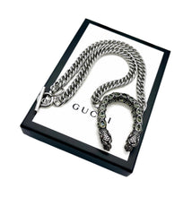 Load image into Gallery viewer, Repurposed X~Large Gucci Crystal Dionysus Toggle Clasp Necklace