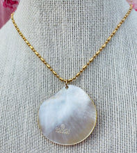 Load image into Gallery viewer, Repurposed Mother of Pearl &amp; Iridescent Stars Gucci Necklace