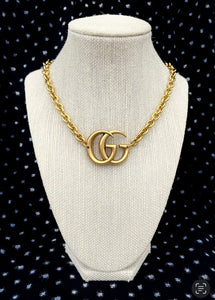 Repurposed X~Large Gucci Interlocking GG Toggle Necklace