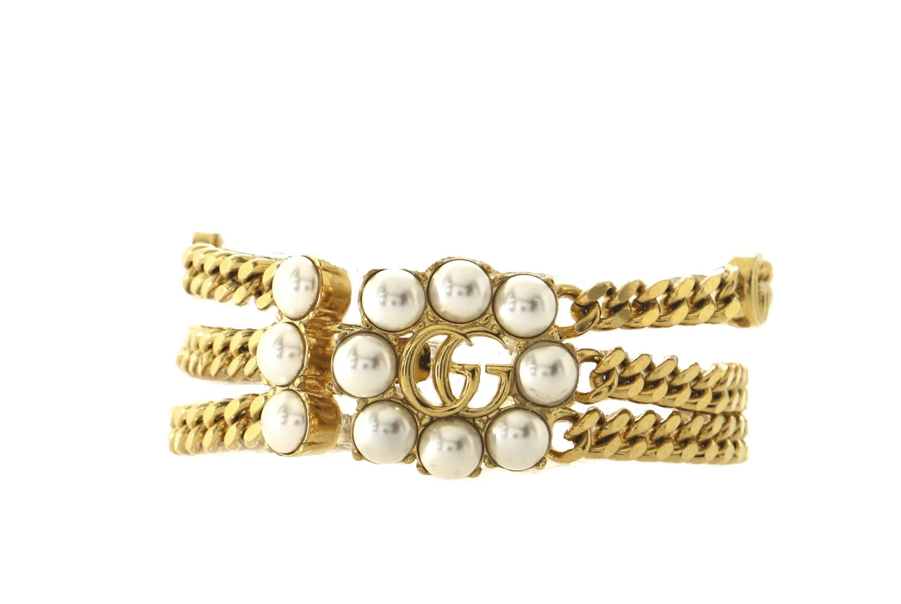 Repurposed Interlocking GG Charm & Bee Gucci Bracelet – DesignerJewelryCo
