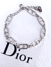 Load image into Gallery viewer, Repurposed Dior Cut-Out Charm Silver  Bracelet