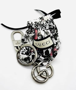 Repurposed Gucci Keychain Clasp & Removable Snake Charm Necklace
