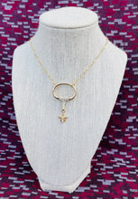 Load image into Gallery viewer, Repurposed Micro Pave Crystal Gucci Horsebit/Bee Necklace