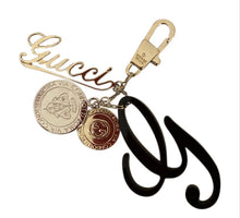 Load image into Gallery viewer, Repurposed Gucci Cursive Charm &amp; Removable Crystal Bee Necklace