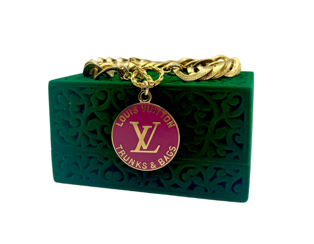 Repurposed Trunks and Bags Louis Vuitton Charm Bracelet