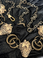 Load image into Gallery viewer, Repurposed Gucci Bunny Charm &amp; Vintage Turquesa Chain Necklace