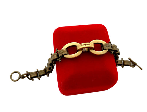 Repurposed 1980’s Ferragamo Toggle Bracelet