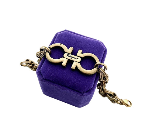 Repurposed 1970’s Salvatore Ferragamo Vintage Bracelet (See description for details. Priced accordingly.)