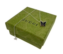 Load image into Gallery viewer, Repurposed Gucci .925 Sterling Silver Butterfly Necklace