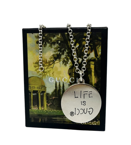 Repurposed Life Is Gucci & Real Gucci Double Sided Sterling Silver Necklace (excluded from the sale)
