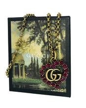Load image into Gallery viewer, Repurposed Very Rare X~Large Interlocking GG Crystal Heart Gucci Rare Necklace