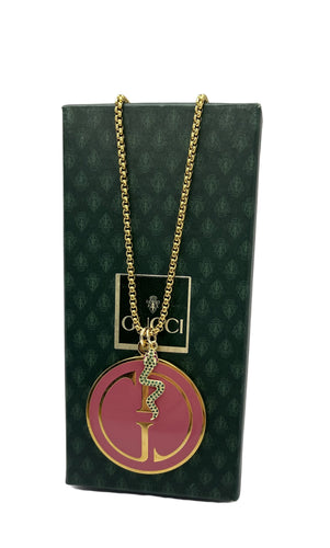 Repurposed X~Large 1990’s Gucci Micro Pave Crystal Snake Necklace