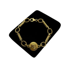 Load image into Gallery viewer, Repurposed Iconic Versace Medusa Gold Vintage Bracelet