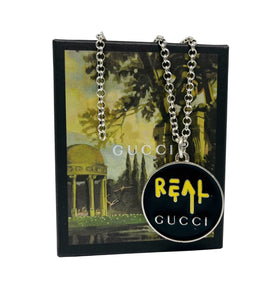 Repurposed Life Is Gucci & Real Gucci Double Sided Sterling Silver Necklace (excluded from the sale)
